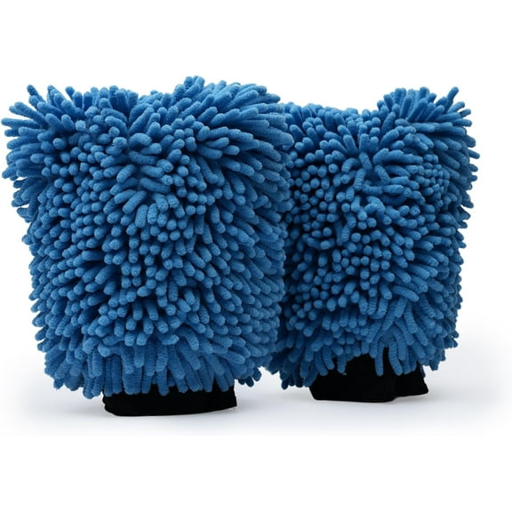 SM Arnold 2-Pack Ultra-Soft Microfiber Chenille Wash Mitts, High Absorbency, Ideal for Car Detailing & Home Cleaning, Scratch-Free, Durable, Reusable - Perfect for Professional & DIY Use