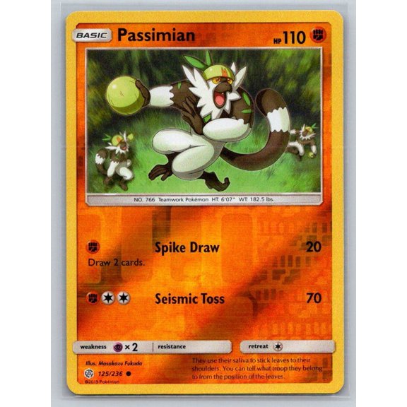Passimian Common Reverse Holo SM Cosmic Eclipse 125/236 English Trading Card