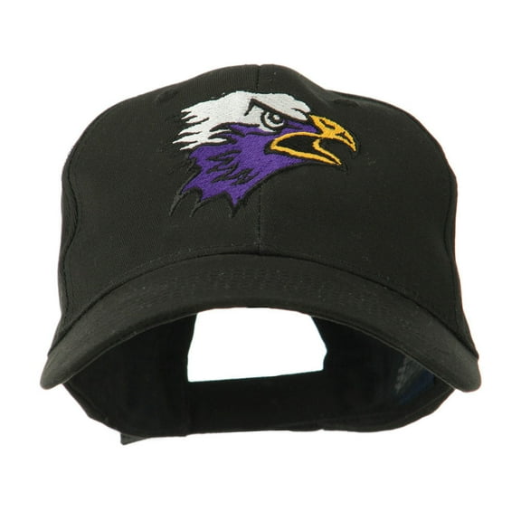 SM Eagle Head Mascot Embroidered Cap - Black OSFM