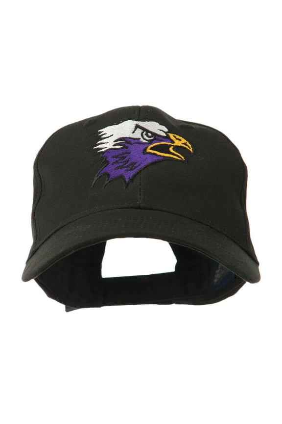 SM Eagle Head Mascot Embroidered Cap - Black OSFM