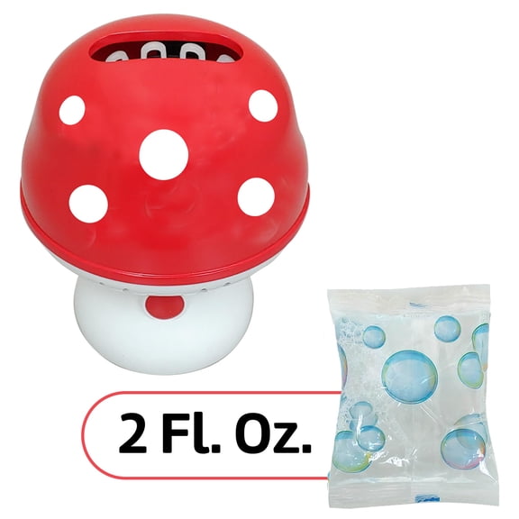 Play Day Mushroom Bubble Blower, Battery Operated, 3+
