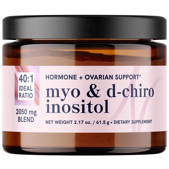 Myo-Inositol & D-Chiro Inositol Powder for Menstrual Cycle & Ovarian Health Support | 40:1 Ratio | 2.17 oz, 30 Servings