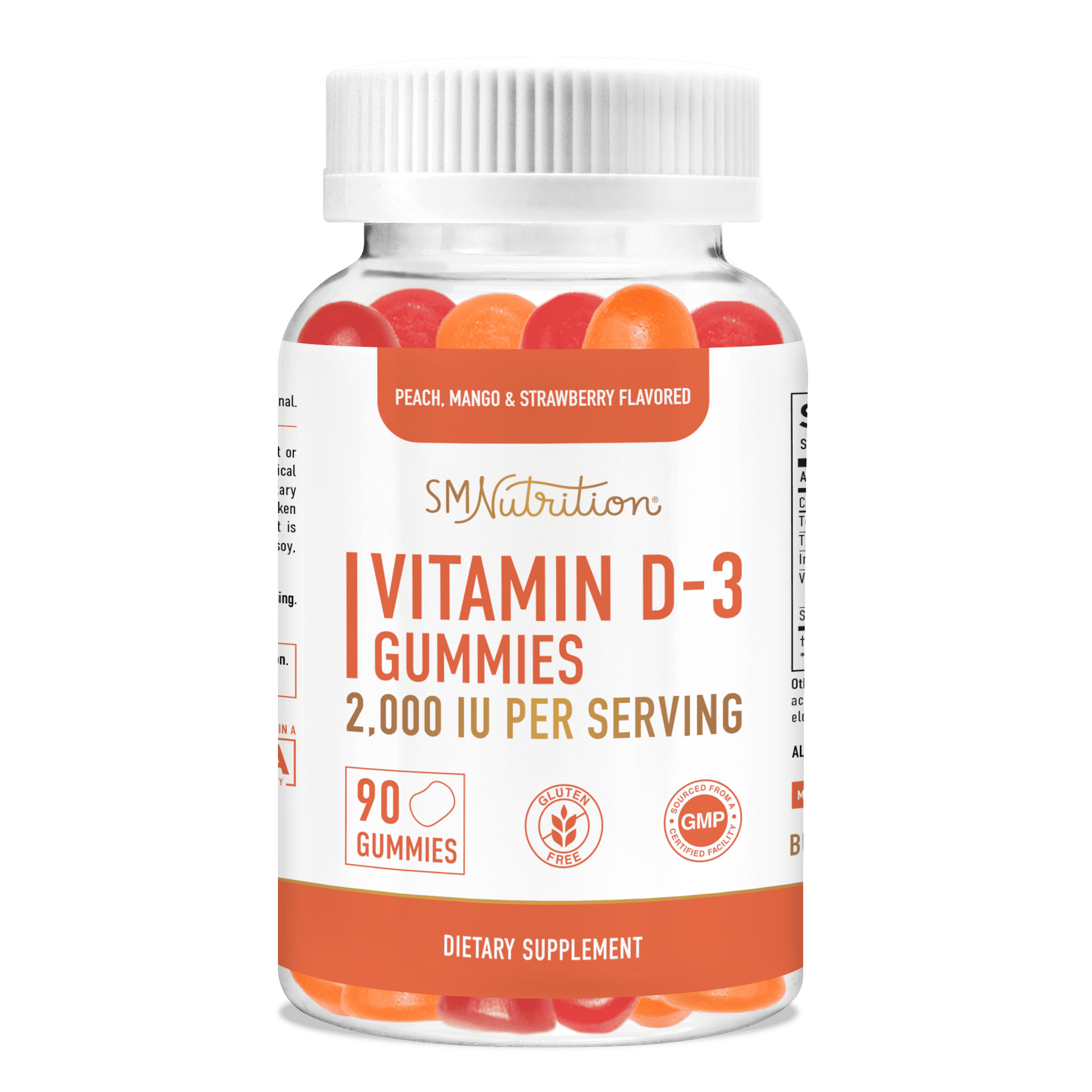 SM Nutrition Vitamin D3 2000 IU Gummies Bone, Mood, and Immunity