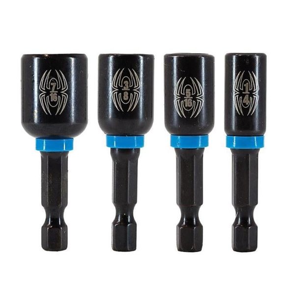 SM Products 19063 0.25 in. Nut Driver Set, Black - 4 Piece