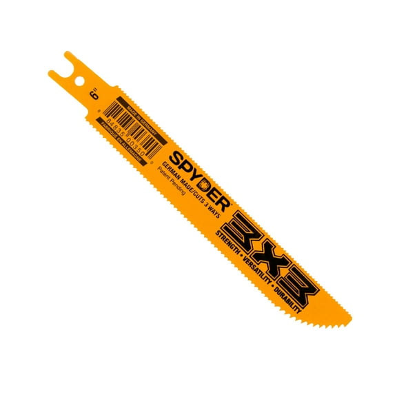 Spyder 3X3 Double-Sided 6-Inch Wood/Metal Cutting 14/18-TPI Reciprocating Saw Blade 200180