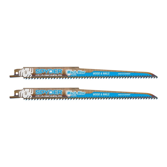 Spyder Mach-Blue 9-Inch 6-TPI Reciprocating Blade (2-Pack) 200321