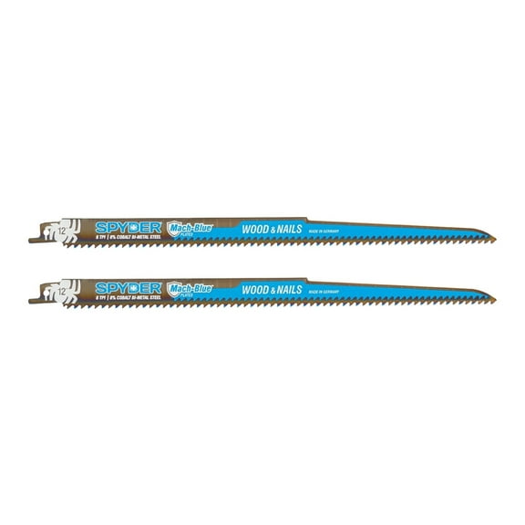 Spyder Mach-Blue 12-Inch 6-TPI Reciprocating Blade (2-Pack) 200323