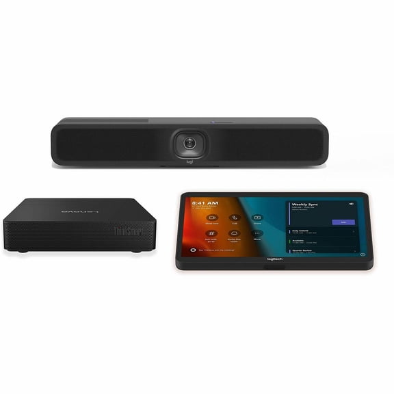 Logitech Small Microsoft Teams Rooms on Windows with Tap + MeetUp 2 + Lenovo ThinkSmart Core Gen 2 - For Video Conferencing - Small Room Size Supported - 3840 x 2160 Video (Live) - 4K - 3 x HDMI Ou...