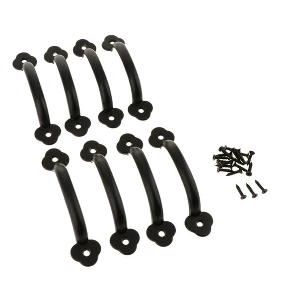 SM SunniMix, 102 x 22 mm, Black, Metal Alloy Cabinet & Furniture Pulls with Drawer Handle 8 Piece