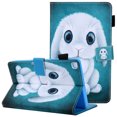 thumbnail image 1 of SM-T220/SM-T225 Case and Cover with Pen Slot, Galaxy Tab A7 Lite 8.7" Case 2021, Allytech Cute PU Leather Multi-Angle Viewing Stand Full Body Protective Wallet Card Pocket Case, White Rabbit, 1 of 6