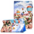 thumbnail image 1 of SM-T220/T225 Case and Cover, Galaxy Tab A7 Lite Case 2021 Released, Allytech Slim Painted PU Leather Shockproof Folio Stand Case with Card Slots for Samsung Galaxy Tab A7 Lite 8.4", Hot Air Balloon, 1 of 7