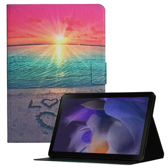 SM-X200/SM-X205 Cover for Galaxy Tab A8 10.5" 2021, Allytech Slim PU Leather Shell Folio Stand Credit Card Holder Magnetic Snap Case with Auto Sleep Wake for Samsung Tab A8 X200/X205 2021, Sunrise