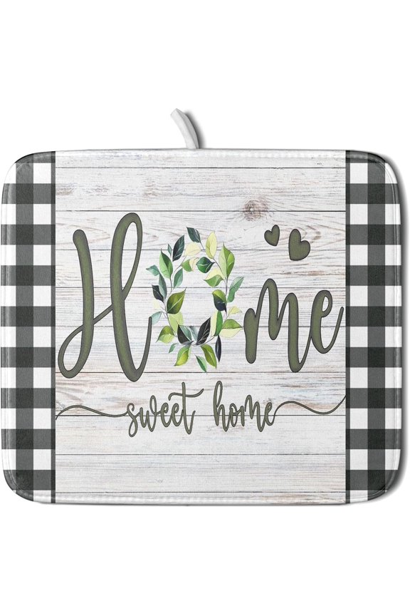 18"x24" Winter Blue Snowflakes Dish Drying Mat Christmas Snow Falling Nature Ice Dish Drainer Mats for Kitchen Microfiber Reversible Dish Drying Rack Pad for Countertop Tabletop Decor