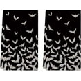 thumbnail image 1 of SM-XLHN Black Bats Halloween Kitchen Towels Dish Towels, 18x26 Inch Farmhouse Spooky Decoration Hand Towels Set of 2, 1 of 6