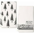 thumbnail image 1 of SM-XLHN Christmas Kitchen Towels Set of 2,Black Xmas Tree Dish Towels 18x26 Inch,Hoilday Farmhouse Home Decoration AD101, 1 of 6