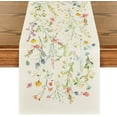 thumbnail image 1 of SM-XLHN Floral Leaves Fall Table Runner, Wild Flowers and Grasses Seasonal Autumn Kitchen Dining Table Decoration for Home Party Decor 13x36 Inch, 1 of 6