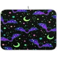 thumbnail image 1 of SM-XLHN Halloween Bat Dish Drying Mat for Kitchen Counter, Super Absorbent Reversible Dish Drainer Rack Pad Coffee Bar Mat, 16 x 18 Inch, 1 of 6