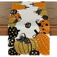 thumbnail image 1 of SM-XLHN Halloween Jack-O-Lantern Pumpkin Table Runner, Holiday Kitchen Dining Table Decoration for Indoor Outdoor Home Party Decor 13 x 72 Inch, 1 of 6