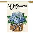 thumbnail image 1 of SM-XLHN Hydrangea Spring Summer House Flag 28x40 Inch Double Sided Outside, Floral Welcome Yard Outdoor Flag, 1 of 6