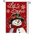 thumbnail image 1 of SM-XLHN Let It Snow Snowman Snowflake Christmas Garden Flag 12x18 Inch Double Sided, Blue Winter Farmhouse Yard Outdoor Decorative Flag, 1 of 6