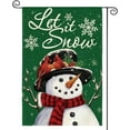 thumbnail image 1 of SM-XLHN Let It Snow Snowman Snowflake Christmas Garden Flag 12x18 Inch Double Sided, Blue Winter Farmhouse Yard Outdoor Decorative Flag, 1 of 6