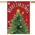 thumbnail image 1 of SM-XLHN Merry Christmas House Flag 28x40 Inch Double Sided Outside, Christmas Tree Star Winter Holiday Yard Outdoor Decorative Flag, 1 of 6