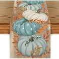 thumbnail image 1 of SM-XLHN Orange Polka Dot Pumpkin Eucalyptus Wood Fall Table Runner, Seasonal Autumn Kitchen Dining Table Decoration for Home Party Decor 13x72 Inch, 1 of 6