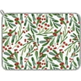 thumbnail image 1 of SM-XLHN SM-XLHN Christmas Dish Drying Mat Xmas Holly Berry Absorbent Dish Drainer Protector Pad for Winter Kitchen Countertop Tableware Decor, 18 x 24 Inch, Red, Green, AD4336, 1 of 6