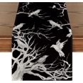 thumbnail image 1 of SM-XLHN Silhouette Tree Crows Halloween Table Runner, Branches Fall Kitchen Dining Table Decoration for Outdoor Home Party 13x36 Inch, 1 of 6