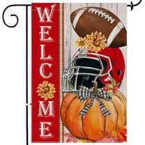SM-XLHN Thanksgiving Flag 28 x 40 Double Sided, Thanksgiving Garden Flag for Outside, Yard Flags Turkey House Flags Happy Home Decor
