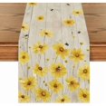 thumbnail image 1 of SM-XLHN Yellow Flowers Daisy Bees Summer Table Runner, Seasonal Easter Fall Holiday Kitchen Dining Table Decoration for Home Party Indoor 13x48 Inch, 1 of 6