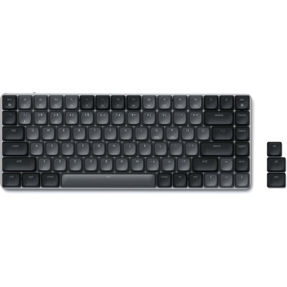 SM1 75% Mechanical for Mac and Windows, LED Backlit Bluetooth , 84 Keys Compact Wireless, Gaming, for Mac and Windows - Dark Gray/Gray