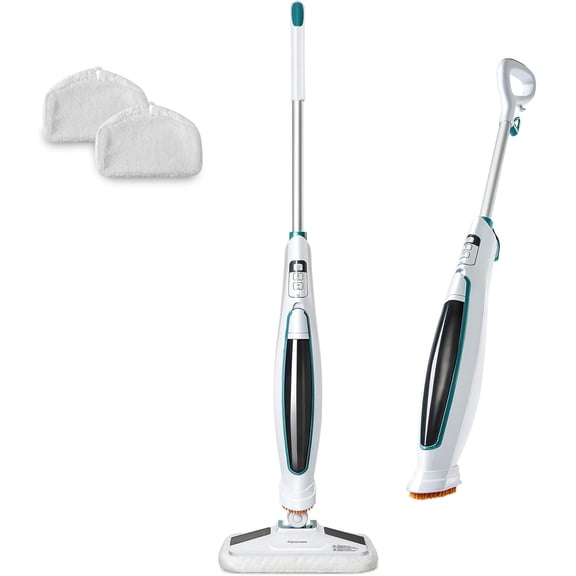 SM2060 S200 Series Steam Mop for Floor Cleaning with Easy Scrubber & 2pcs Washable Pads, 2 Modes, Quick-Heating, Lightweight Hardwood and Tile