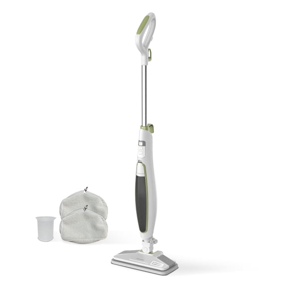 Kenmore S200 Series Corded Steam Mop for Sealed Hard Floors, Lightweight, 2 Heat Settings, Chemical Free Cleaning, SM2061, White with Green