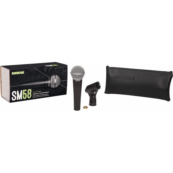 SM58-LC Dynamic Vocal Microphone Professional Handheld Cardioid XLR Mic for Singing, Black