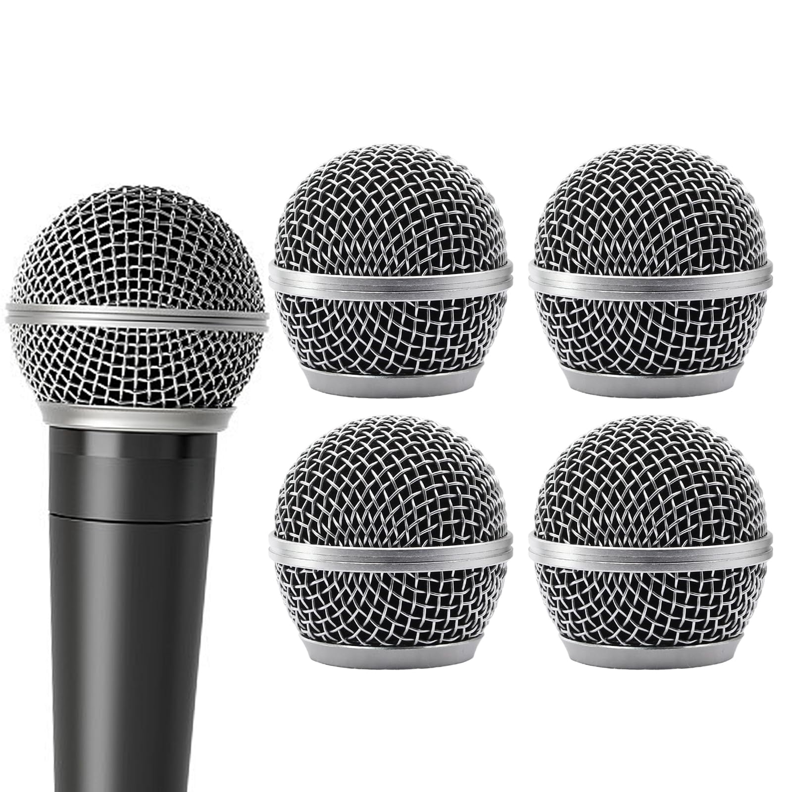 Microphone Head SM58 Microphone Head Replacement 4 PCS Standard Size Metal - Walmart.com