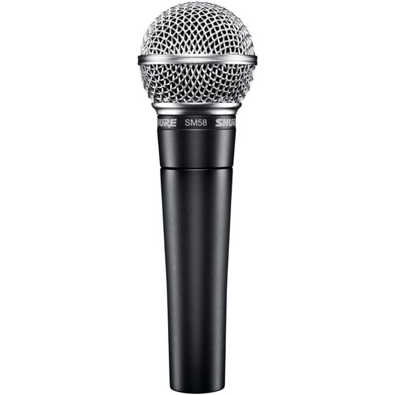 SM58 Professional Dynamic Vocal Microphone with 25-Foot XLR Cable Cardioid Mic for Live Performance, Studio Recording, Podcasting & Streaming (SM58-CN), Black Silver