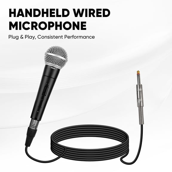 SM58 Professional XLR Dynamic Vocal Microphone Cardioid Mic for Live Performance, Studio Recording, Podcasting & Broadcasting