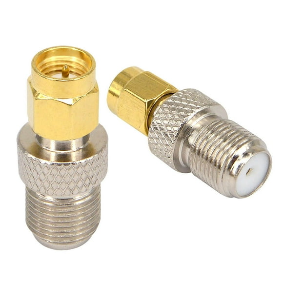 SMA Coaxial Cable Connector SMA to F Coax Connector F Female to SMA Male Adapter for LAN/LMR Wireless Antenna Devices/RF Coaxial Cable/WiFi Radios External Antenna Pack of 2