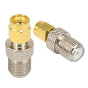 SMA Coaxial Cable Connector SMA to F Coax Connector F Female to SMA Male Adapter for LAN/LMR Wireless Antenna Devices/RF Coaxial Cable/WiFi Radios External Antenna Pack of 2