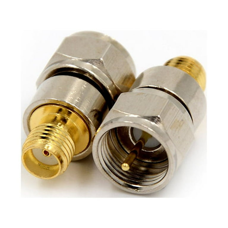 10-Pack 90 Degree RP-SMA Right Angle Adapters - Male To Female PTFE Connectors