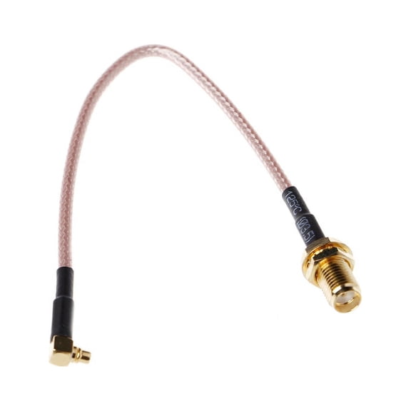 SMA Female to MMCX Male Right Angle Pigtail Cable RG316 15cm 6"