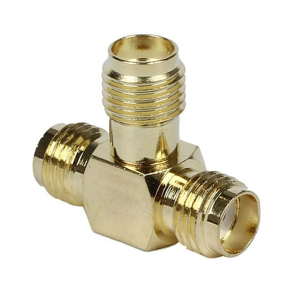 SMA Female to Two SMA Female Triple T RF Adapter connector 3 way Splitter