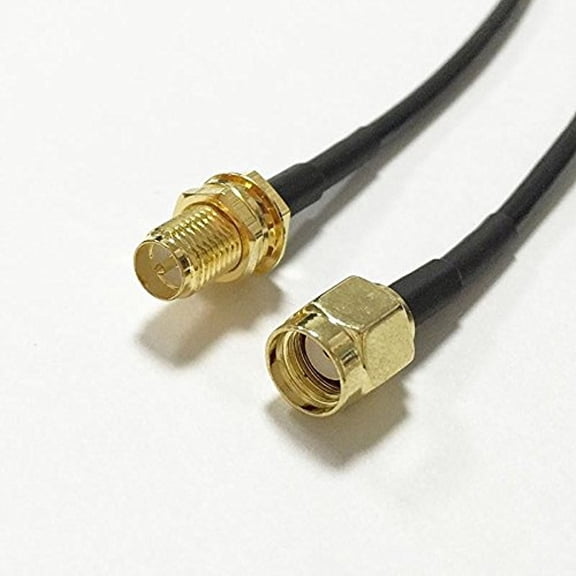 SMA Male Plug Right Angle Connector Switch RP-SMA Male Plug Connector RG174 20CM 8" Adapter High Quality Ships Quickly From USA