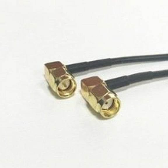 SMA Male Plug Right Angle Connector Switch RP-SMA Male Plug Right Angle Connector RG174 20CM 8" Adapter High Quality Ships Quickly From USA