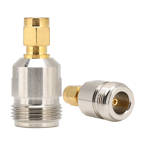 SMA Male to N-Type Female Coaxial Adapter Connector for Antenna Radio Conversion - 2 Pack