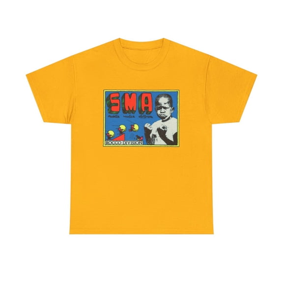 SMA Santa Monica Airlines Rocco Division Blue Vintage Skate T Shirt Design - Gold / 3XL
