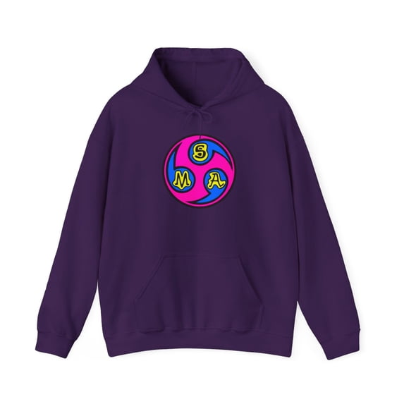 SMA Santa Monica Airlines Rocco Division Circle Vintage Skate Hoodie Design - M / Purple