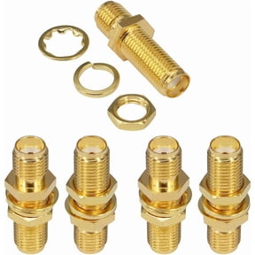 SMA Socket Connector Panel Chassis Mount SMA Female to Female Bulkhead Extendable Antenna Jack Adapter for Antennas Wireless LAN Devices Coaxial Cable Pack of 5
