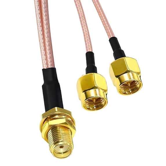 SMA Splitter Cable SMA Male to Double SMA Female Cable SMA Adapter RG316 Extension Cable WiFi Antenna Adapter Connector